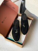 Loro Piana Summer Charms Walk Loafers "Black" - Image 3