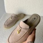 Loro Piana Summer Charms Walk Loafers "Beige Suede"