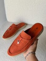 Loro Piana Summer Charms Walk Loafers "Vibrant Orange"