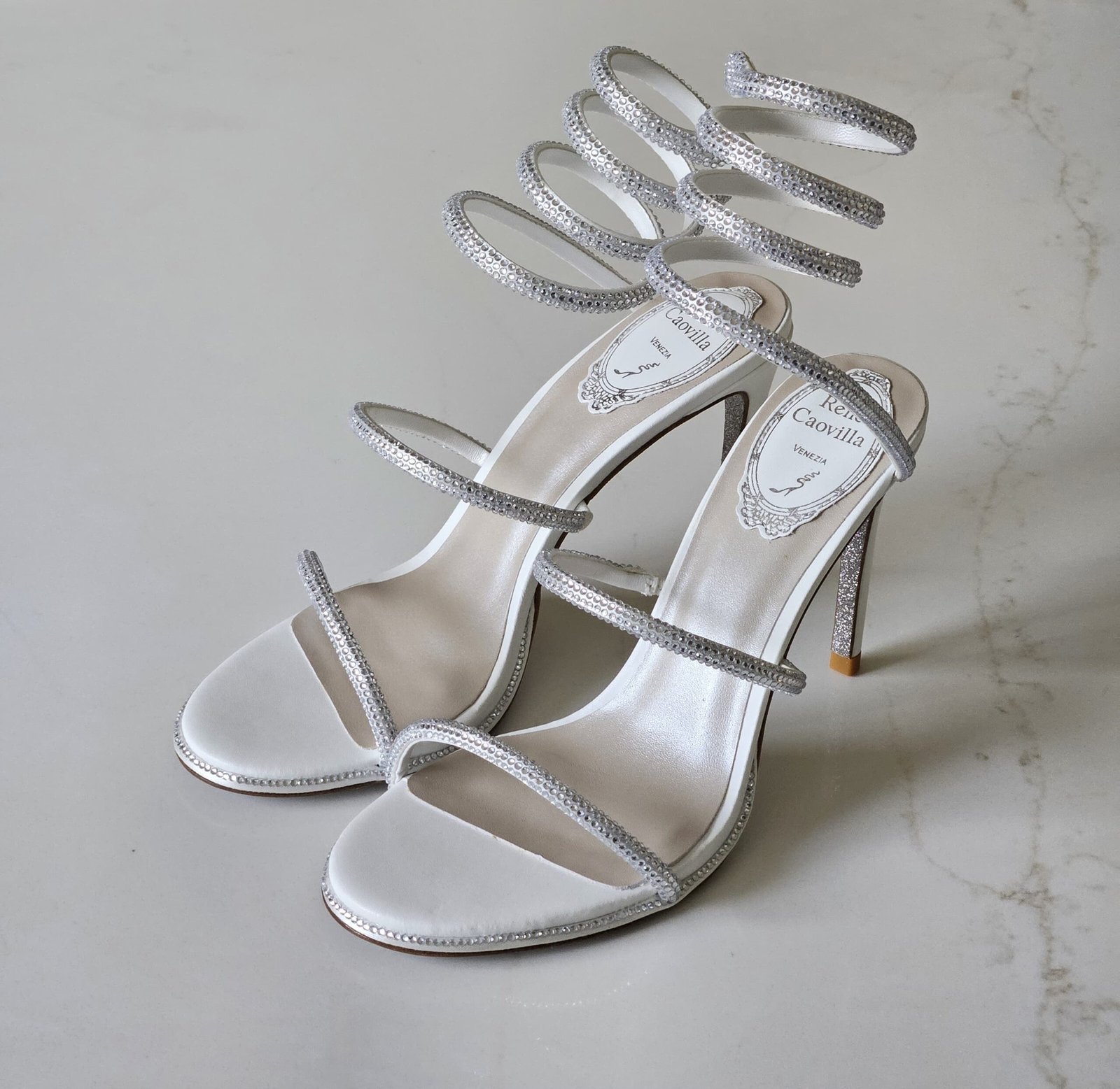WhatsApp Image 2026-07-17 at 18.03.16 René Caovilla Cleo Sandals "White" - Image 1