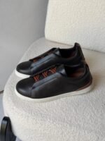 ZEGNA Triple Stitch SecondSkin sneakers "Black & Brown elastic detailing" - Image 2