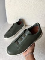 ZEGNA Triple Stitch SecondSkin sneakers "Pine Green"