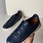 ZEGNA Triple Stitch SecondSkin sneakers "Navy Blue"