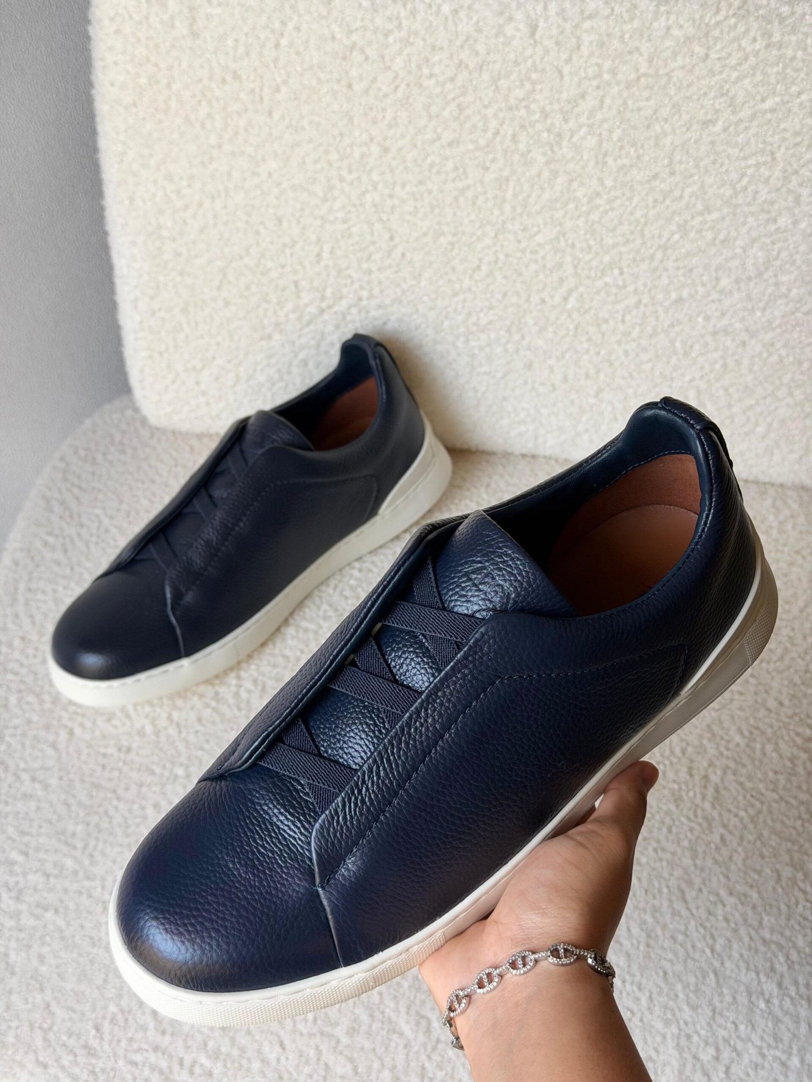 WhatsApp Image 2026-07-17 at 18.05.08 ZEGNA Triple Stitch SecondSkin sneakers "Navy Blue" - Image 1