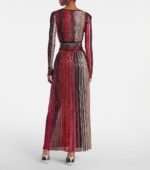 Missoni Amabile Dress features a vibrant, multi-colored striped with a flattering V-neckline - Image 2