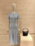 Sky-Blue SANDRO knit maxi
