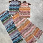 Missoni-style knitwear iconic zigzag pattern