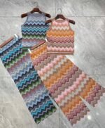 Missoni-style knitwear iconic zigzag pattern