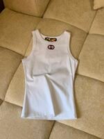 GUCCI tank top a vibrant check- patterned interior tag & a prominent embroidered emblem on the chest - Image 3