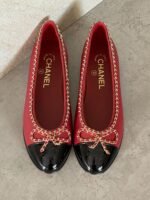Chanel Mary Jane ballet flats "Red & black"