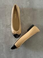 Chanel Mary Jane ballet flats "Beige & Black" - Image 2