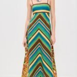 ALÉMAIS Charlie striped linen midi dress