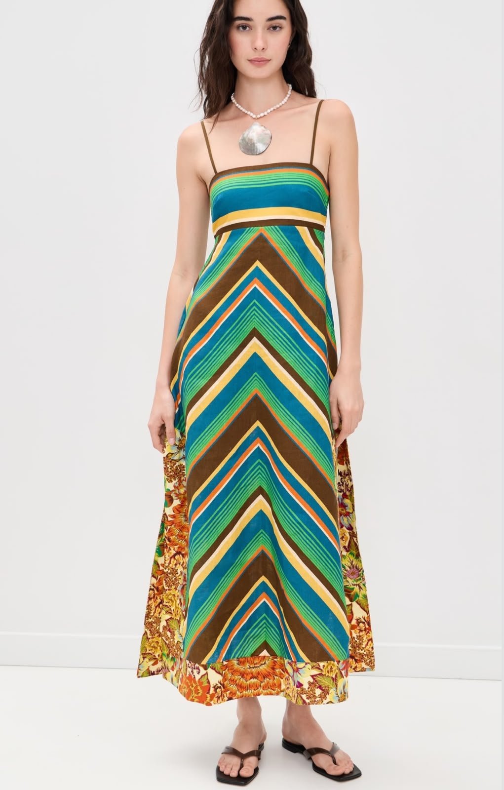 WhatsApp Image 2026-07-21 at 03.42.57 (1) ALÉMAIS Charlie striped linen midi dress - Image 1