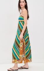 ALÉMAIS Charlie striped linen midi dress - Image 3