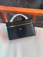 Chanel lizard-embossed top handle Vanity Pouch