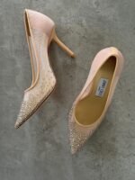 Jimmy Choo LOVE PUMPS "Ballet Pink degradé crystals mesh upper with a pointed toe" - Image 3