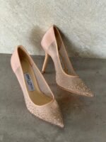Jimmy Choo LOVE PUMPS "Ballet Pink degradé crystals mesh upper with a pointed toe" - Image 2