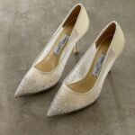 Jimmy Choo LOVE PUMPS "White degradé crystals mesh upper with a pointed toe"