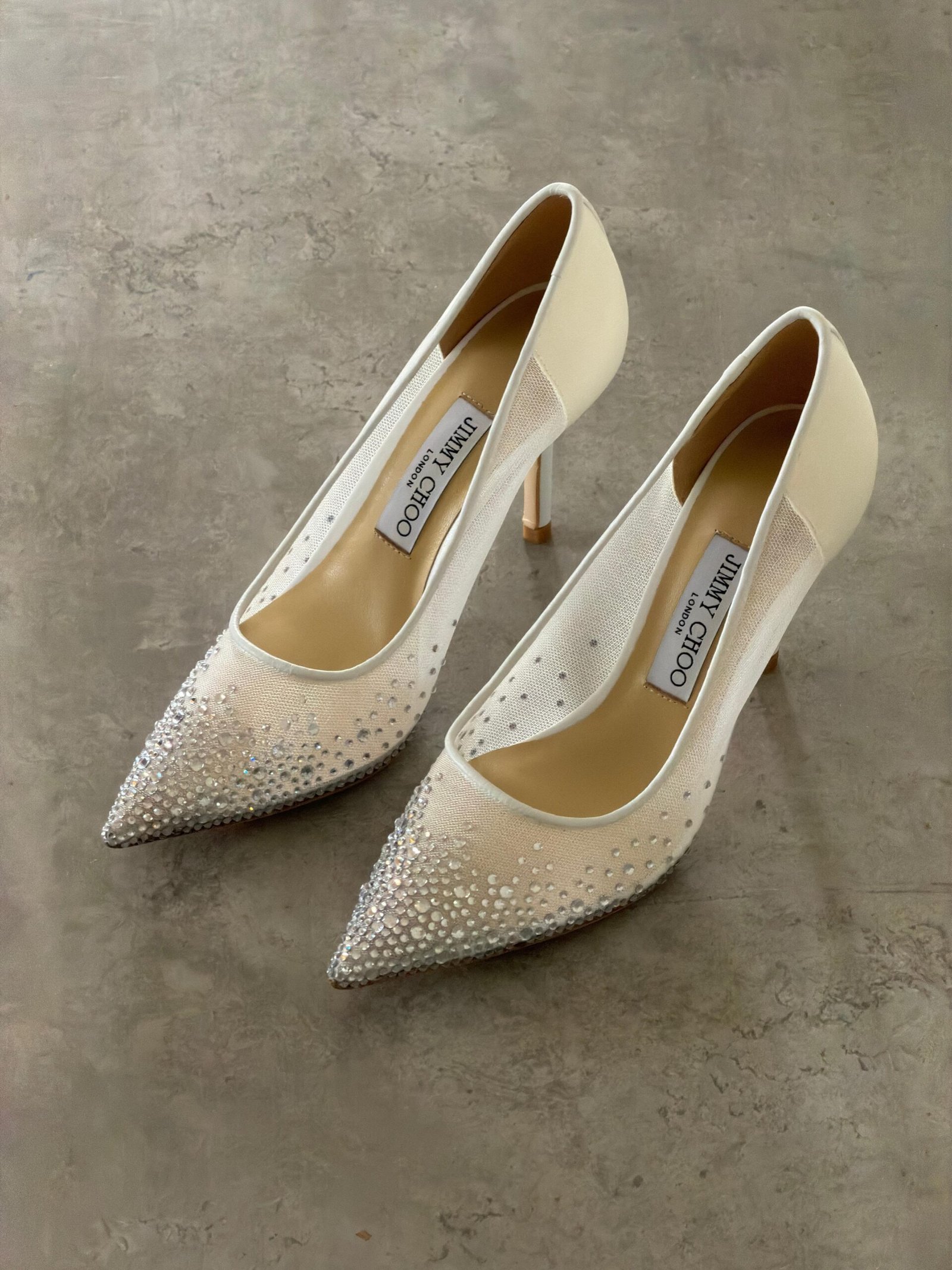 WhatsApp Image 2026-07-21 at 04.02.31 (2) Jimmy Choo LOVE PUMPS "White degradé crystals mesh upper with a pointed toe" - Image 1
