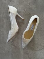 Jimmy Choo LOVE PUMPS "White degradé crystals mesh upper with a pointed toe" - Image 3