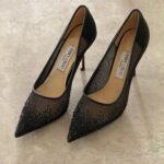 Jimmy Choo LOVE PUMPS "Black degradé crystals mesh upper with a pointed toe"