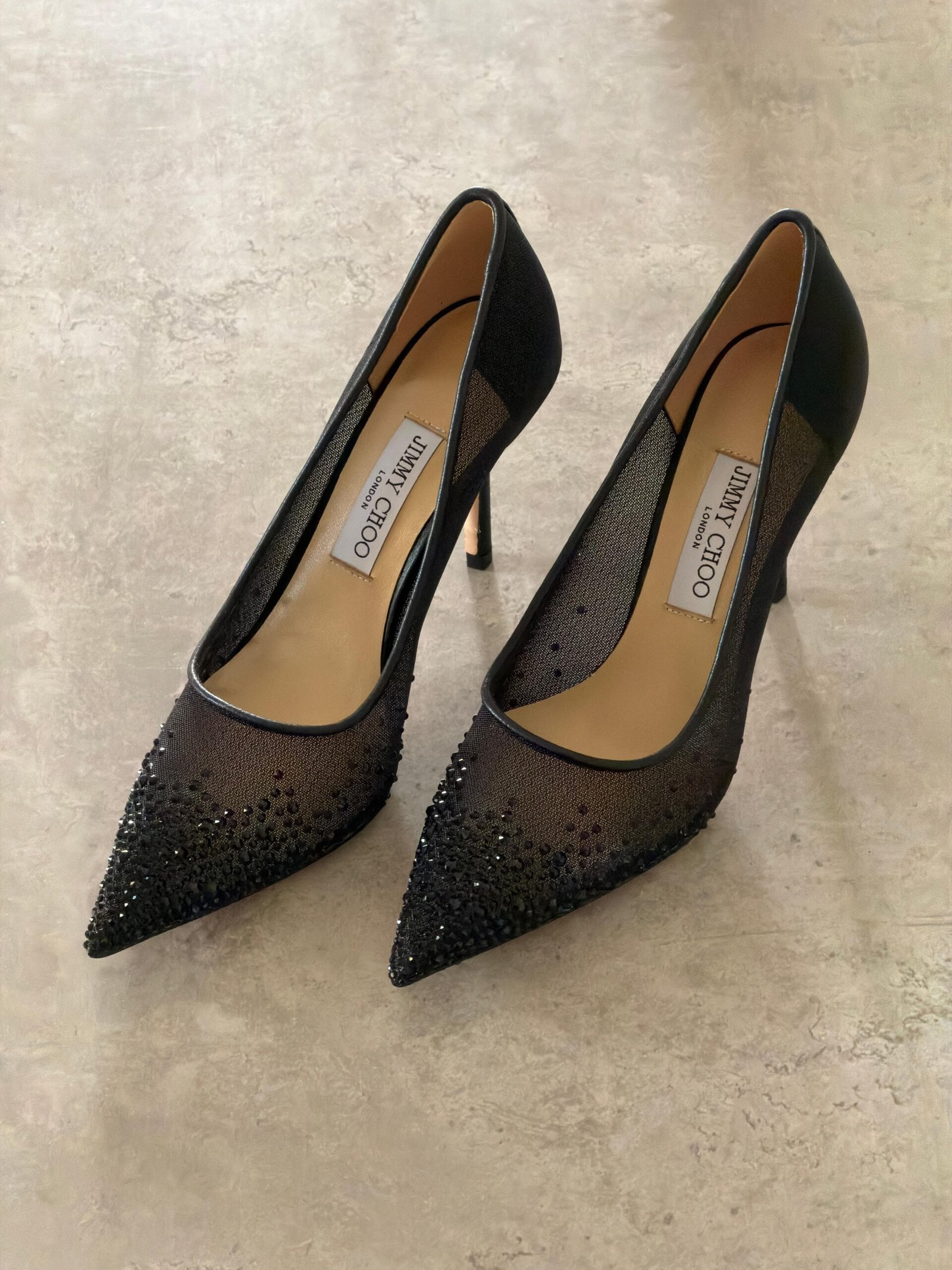 WhatsApp Image 2026-07-21 at 04.02.33 (1) Jimmy Choo LOVE PUMPS "Black degradé crystals mesh upper with a pointed toe" - Image 1