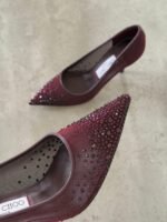 Jimmy Choo LOVE PUMPS "Burgundy degradé crystals mesh upper with a pointed toe" - Image 3