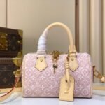 Louis Vuitton Speedy Bandouliére 20 jacquard canvas in a rose ruban pink palette