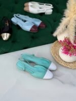 CHANEL Bicolor cap-toe slingback flats - Image 7