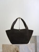 Saint Laurent Le 5 À 7 Bea Suede Tote Bag "Dark Green & Brown Shade" - Image 2