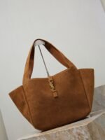 Saint Laurent Le 5 À 7 Bea Suede Tote Bag "Brown"