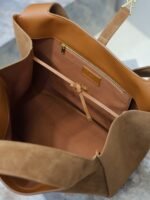 Saint Laurent Le 5 À 7 Bea Suede Tote Bag "Brown" - Image 3