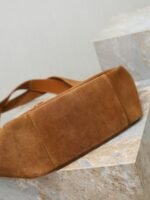 Saint Laurent Le 5 À 7 Bea Suede Tote Bag "Brown" - Image 4