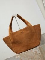 Saint Laurent Le 5 À 7 Bea Suede Tote Bag "Brown" - Image 2