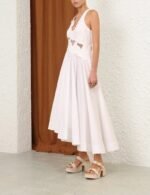 Zimmermann Ivory Cotton Luna Appliqué Midi Dress - Image 2