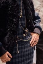 Chanel Leather Black Chain Belt - Image 6