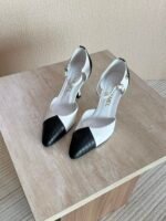 Chanel lambskin Mary Janes 2026 collection White with Black Cap toe - Image 4