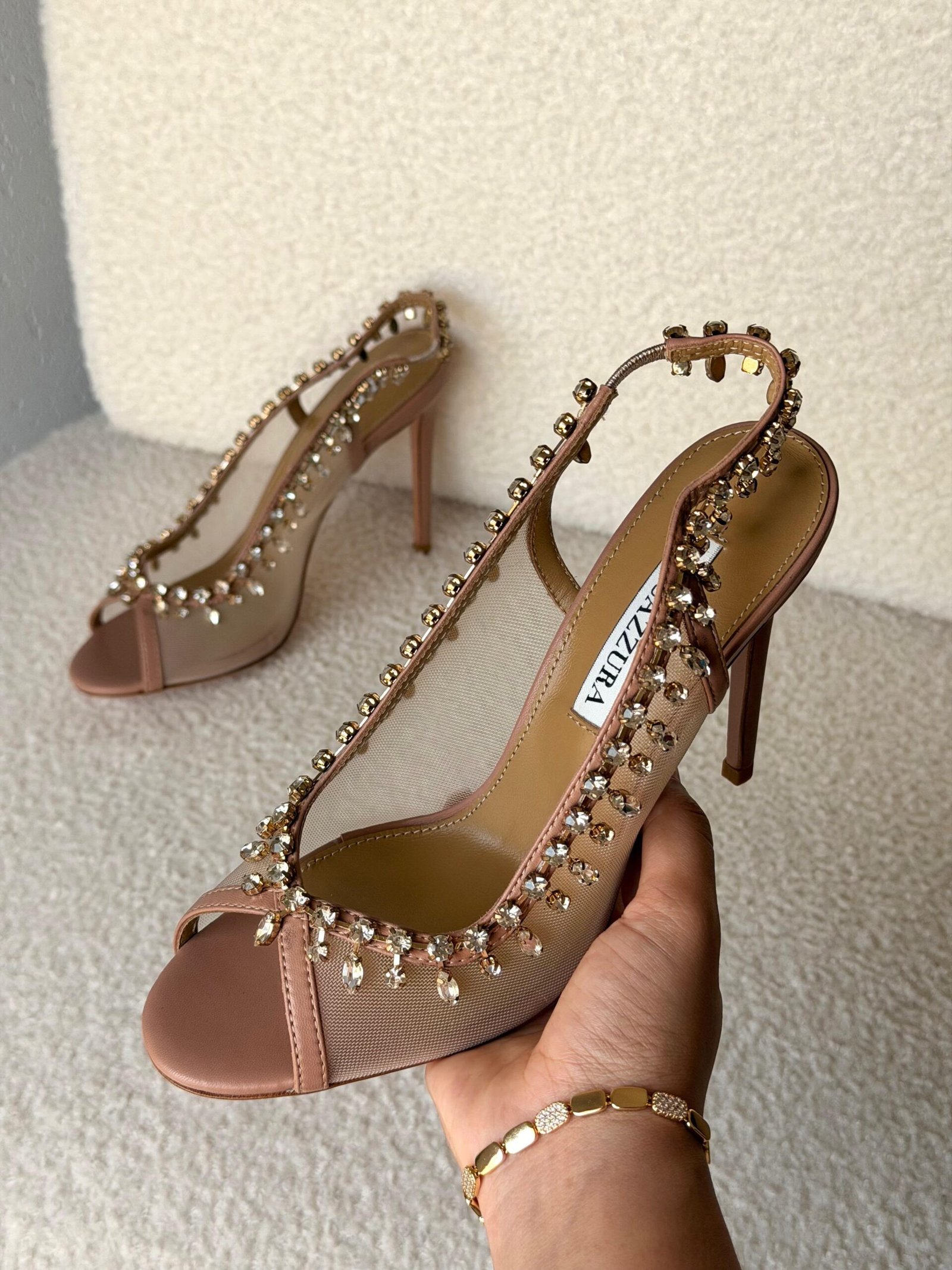WhatsApp Image 2026-07-27 at 02.57.44 Aquazzura Temptation crystal sandals in a nude pink shade - Image 1