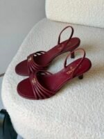 Chanel Goatskin sandals Métiers d'art 2026 collection "Burgundy" - Image 3