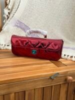 Chanel Large Metalic Mirror Calfskin Flap Bag distinct top handle & quilted texture - Image 6