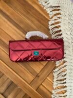 Chanel Large Metalic Mirror Calfskin Flap Bag distinct top handle & quilted texture - Image 4