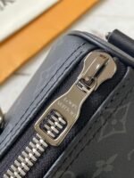 Louis Vuitton Keepall Bandouliére 25cm Monogram Eclipse coated canvas with black leather trim - Image 8