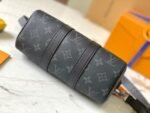 Louis Vuitton Keepall Bandouliére 25cm Monogram Eclipse coated canvas with black leather trim - Image 5