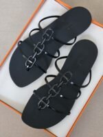 Hermès Mykonos sandals with iconic "Chaine d'Ancre" chain detail - Image 2