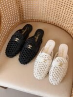 CHANEL Loafers in woven design & a signature CC logo - Image 2