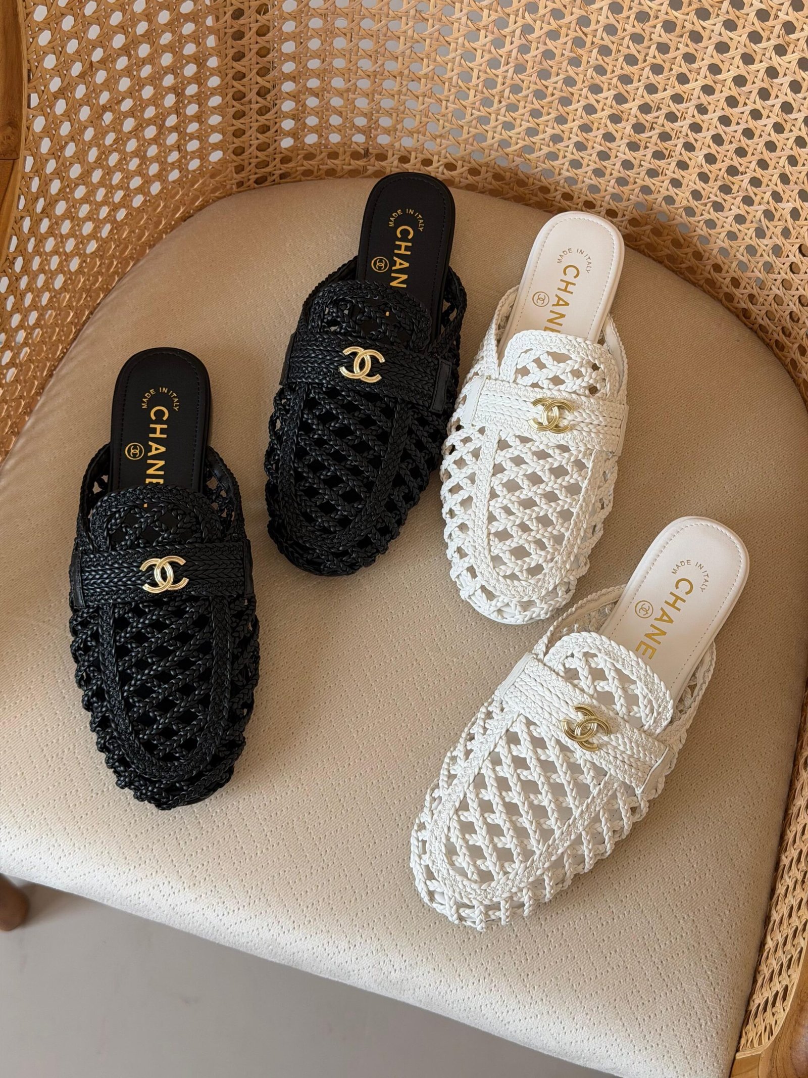 WhatsApp Image 2026-07-28 at 03.12.58 CHANEL Loafers in woven design & a signature CC logo - Image 1