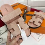 Hermès Chypre sandals "Beige suede goat skin finish - Image 2