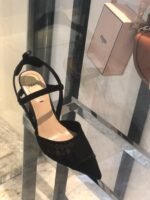 Fendi Colibre Lite slingback pumps in black embroidered mesh & a pointed toe - Image 3