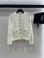 Chanel knit cardigans distinctive cable-knit pattern & gold-toned buttons - Image 3