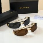 Balenciaga BB0485SA sunglasses "Gold rimless frame with BB logo detail on the temples